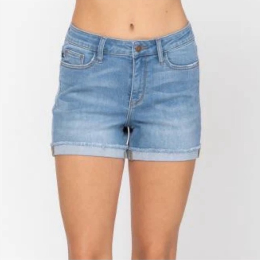 NWT Judy Blue Light Blue Denim Shorts JB150037 Size 1XL